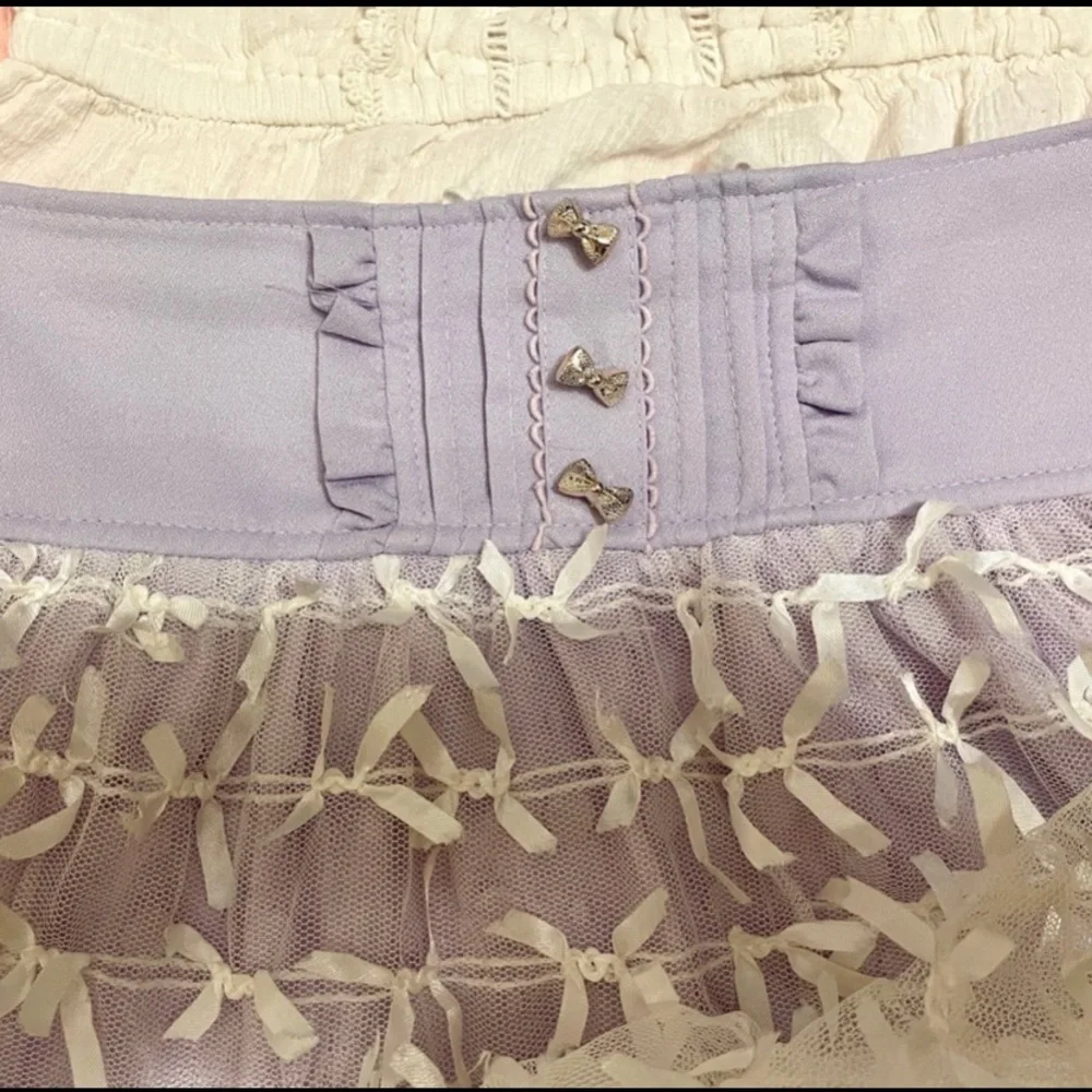 💜Liz Lisa CottageCore Babydoll Coquette Mini skirt skort White Top Skirt Set✨ - Picture 6 of 9